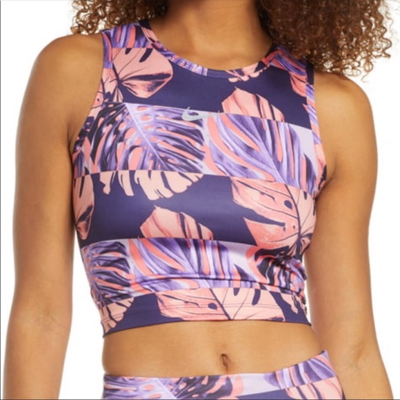 Nike Tops - Nike Botanical Run Fast Tank Top Purple Pink NWT